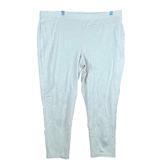 Chicos Womens Pants Cream Pull On High Rise Crop Ankle Stretch 3 (XL) - Picture 1 of 11